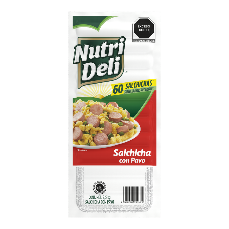Nutri® Deli Salchicha de Pavo 2.5 kg